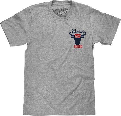 تي شيرت رجالي من Tee Luv برسومات Coors Banquet Beer Rodeo Bull برسوم مزدوجة الجوانب in Kuwait