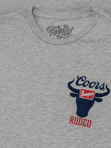 تي شيرت رجالي من Tee Luv برسومات Coors Banquet Beer Rodeo Bull برسوم مزدوجة الجوانب in Kuwait