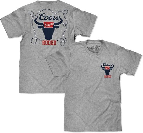 تي شيرت رجالي من Tee Luv برسومات Coors Banquet Beer Rodeo Bull برسوم مزدوجة الجوانب in Kuwait