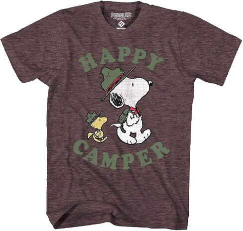 Snoopy Woodstock Happy Camper Vintage T-Shirt in Saudi Arabia