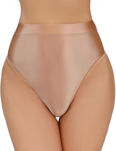 FEOYA Women Metallic Thongs High Waisted Sexy Cheeky Panties Rave Festival Bottoms for Club Party in Saudi Arabia