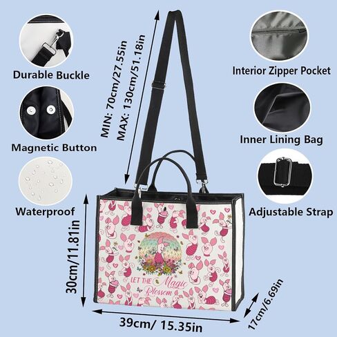 WZMPA Pig Crossbody Bag Pig Lover Gift Let The Magic Blossom Cartoon Shoulder Bag Movie Merchandise in Kuwait