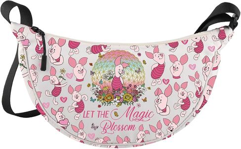 WZMPA Pig Crossbody Bag Pig Lover Gift Let The Magic Blossom Cartoon Shoulder Bag Movie Merchandise in Kuwait