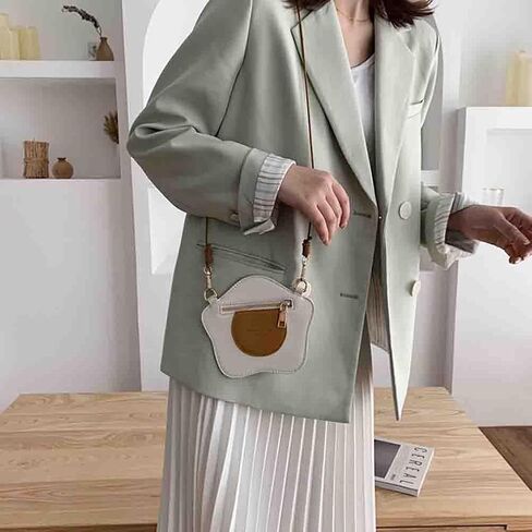 Breakfast Fried Egg Bread Creative Crossbody Bag, Sandwich Omelette Toast Shoulder Bag, Novelty Purse Messenger Food Pouch in Saudi Arabia