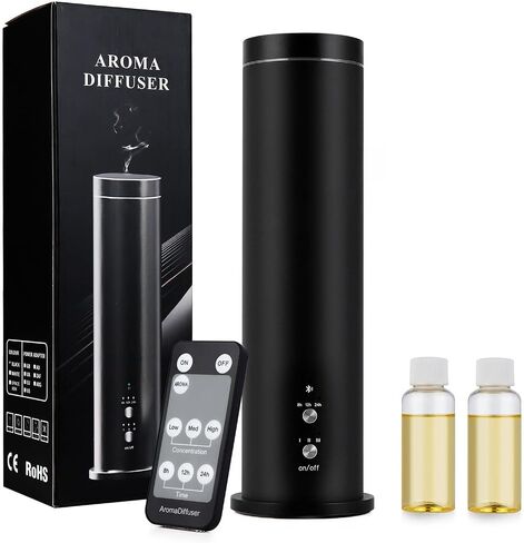 Waterless Scent Diffuser Starter Kit: 100ml Cordless Rechargeable APP Smart Remote Control - Aroma Aromatherapy Diffuser Suitable for Home Hotel 1000 Sq Ft. Coverage 2 Essential Oils in Kuwait