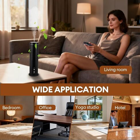 Waterless Scent Diffuser Starter Kit: 100ml Cordless Rechargeable APP Smart Remote Control - Aroma Aromatherapy Diffuser Suitable for Home Hotel 1000 Sq Ft. Coverage 2 Essential Oils in Kuwait