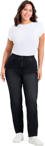 Avenue Women's Plus Size Butter Denim Straight Leg Jean in Kuwait