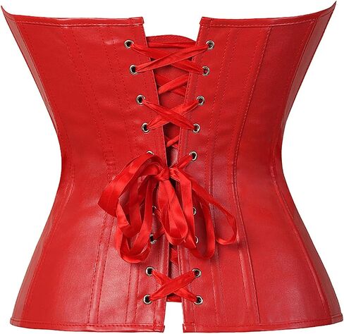 Zhitunemi Black Leather Corset Top: Steampunk Corsets Faux Leather Tops - Going Out Gothic Zipper Bustier Photoshoot Costumes in Saudi Arabia