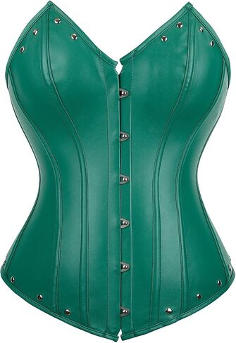 Zhitunemi Black Leather Corset Top: Steampunk Corsets Faux Leather Tops - Going Out Gothic Zipper Bustier Photoshoot Costumes in Saudi Arabia