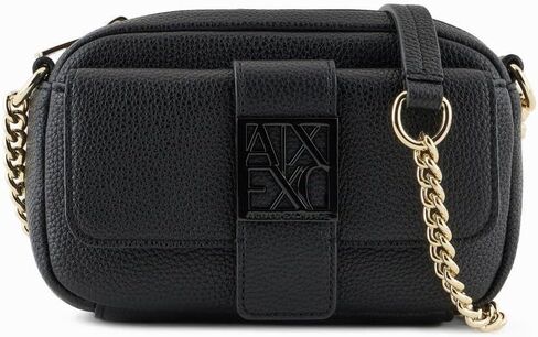 حقيبة كروس Susy الناعمة للنساء من Armani Exchange باللون الأسود، مقاس واحد in Kuwait
