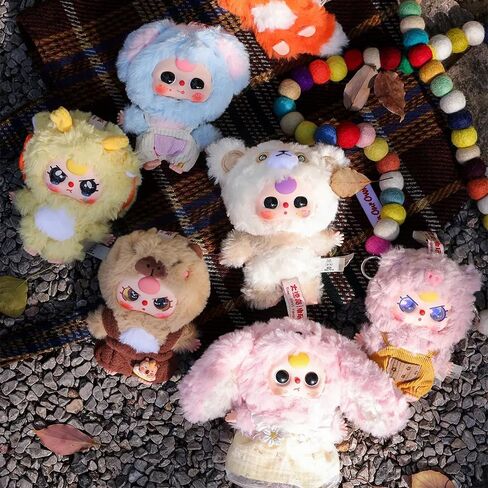 Baby Three Little Cute Series Keychain Blind Box 1Pcs (1 of 13 Possible Styles) Baby Three De-lovely Series Cute Lucky Bag Collectible Key Ring Birthday Gifts in Saudi Arabia
