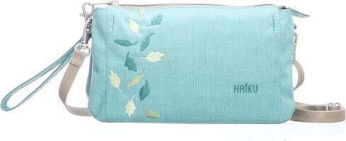 HAIKU Stride Small Womens RFID-Blocking Convertible Crossbody Wristlet Purse, Wallet and Cell Phone Crossbody Bag with Detachable Strap, Wild Mint in Saudi Arabia