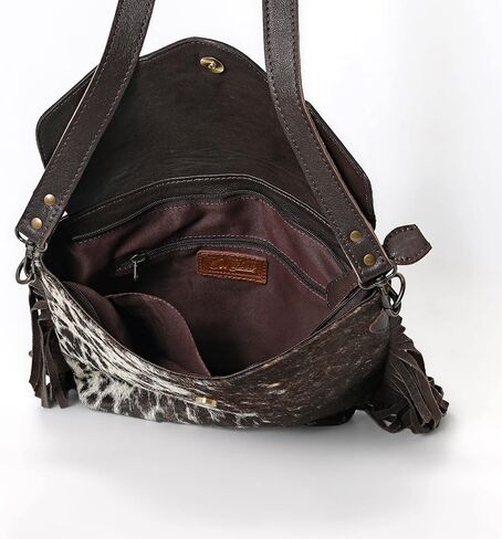 Merbaa Leather Crossbody Bag for Women made with Natural Cowhide Hand Tooled Western Design With Adjustable Detachable Strap in Saudi Arabia