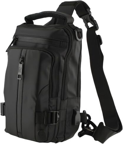 Crossbody Sling Bag - Shoulder Chest Bag with USB Charging Port in Saudi Arabia