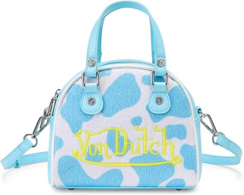 Von Dutch Mini Bowling Bag, Top Handle Bag with Detachable Shoulder Strap in Saudi Arabia