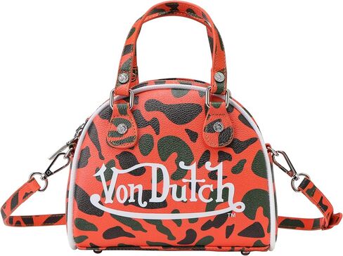 Von Dutch Mini Bowling Bag, Top Handle Bag with Detachable Shoulder Strap in Saudi Arabia