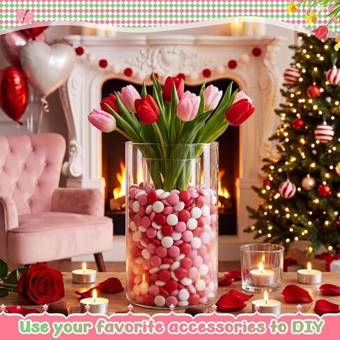 Vase in Vase Stackable Glass Cylinder Vases 7.8 Inch Tall for Vases Filler Wedding Decoration Clear Centerpieces for DIY Floral Arrangements Seasonal Home Indoor Table Decor(4.7" & 2.7") in Kuwait