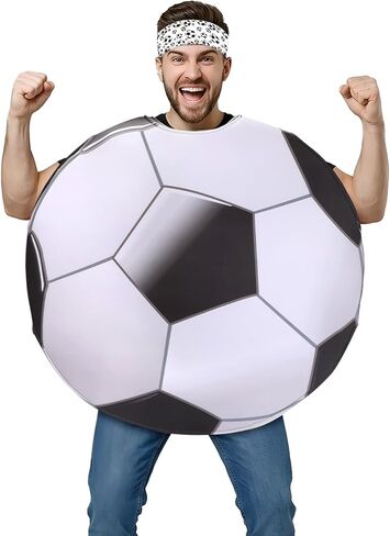 Soccer Ball Costume with Headband for World Cup Halloween Sports Party Cosplay Costume in Saudi Arabia