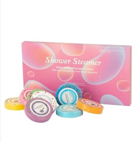 Shower Steamers Aromatherapy Made with Natural Essential Oils Long Lasting Aroma to Deliver Home Spa Experience, Individually Wrapped, Gift Ready Packaging for Women 8 Packs in Saudi Arabia