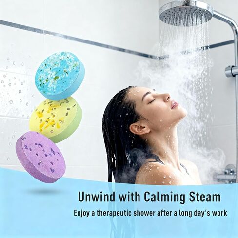 Shower Steamers Aromatherapy Made with Natural Essential Oils Long Lasting Aroma to Deliver Home Spa Experience, Individually Wrapped, Gift Ready Packaging for Women 8 Packs in Saudi Arabia
