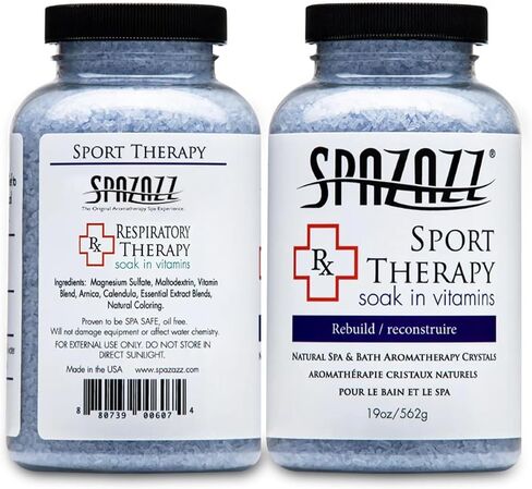Spazazz Hot Tub Aromatherapy Crystals Bundle – 3 Pack Magnesium Bath Salt | Magnesium Aromatherapy Bath Salts; 22oz Escape Grapefruit Orange, 17oz Ocean Breeze Botanicals, 19oz RX Sport Therapy in Saudi Arabia
