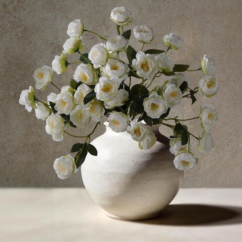 6 Pcs Artificial Peonies Flowers for Vase Decoration,30" Faux Long Stem Flowers with 42 Silk Heads for Wedding Party Home Office Table Centerpieces Decor (White) in Saudi Arabia