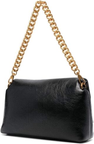 Liu Jo Crossbody Jeans Bag – Black PU Shoulder Bag with Magnetic Flap (AF4148E0918, One Size) in Saudi Arabia