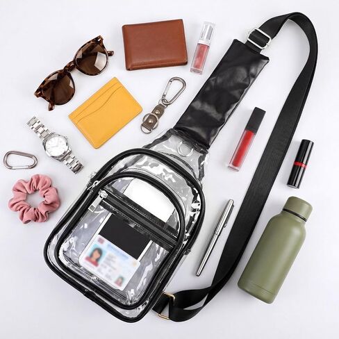 4 Pack Clear Crossbody Bag Stadium Approved Clear Crossbody Concert Bag Purse for Women Men Fan Sports Events in Saudi Arabia