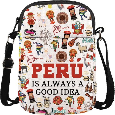 Peru Is Always A Good Idea Gift Peru Travel Gift Peru Alpaca Lover Kola Love Gift Peru Cusco Travel Crossbody Bag in Kuwait