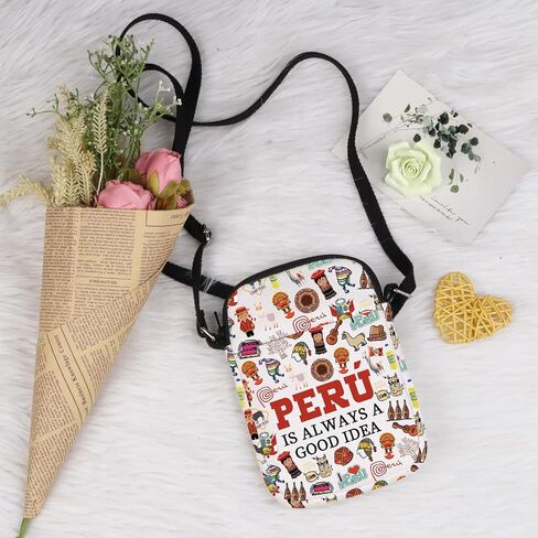 Peru Is Always A Good Idea Gift Peru Travel Gift Peru Alpaca Lover Kola Love Gift Peru Cusco Travel Crossbody Bag in Kuwait
