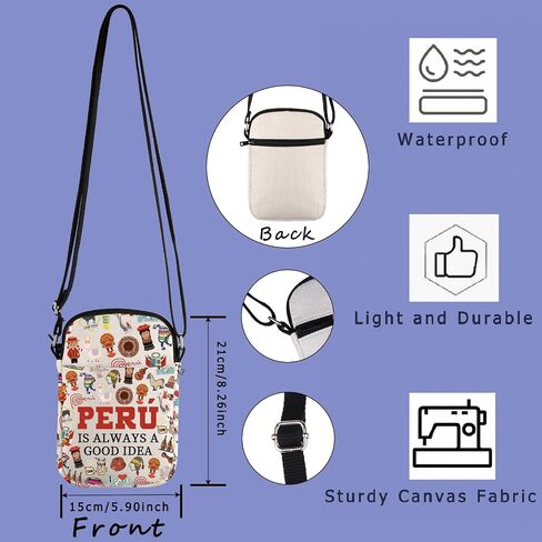 Peru Is Always A Good Idea Gift Peru Travel Gift Peru Alpaca Lover Kola Love Gift Peru Cusco Travel Crossbody Bag in Kuwait