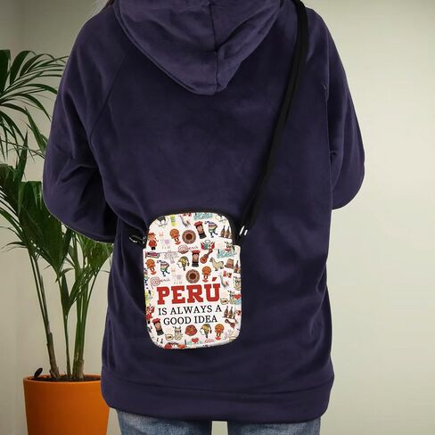 Peru Is Always A Good Idea Gift Peru Travel Gift Peru Alpaca Lover Kola Love Gift Peru Cusco Travel Crossbody Bag in Kuwait