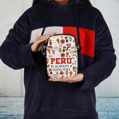 Peru Is Always A Good Idea Gift Peru Travel Gift Peru Alpaca Lover Kola Love Gift Peru Cusco Travel Crossbody Bag in Kuwait
