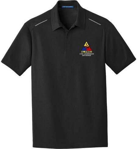 Army 2nd Armored Division Embroidered Performance Golf Polo in Saudi Arabia
