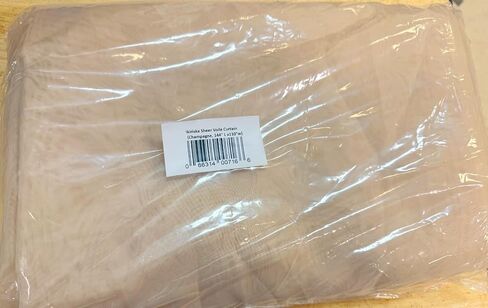 Ikiriska Extra Long Sheer Voile Curtain Sheer Voile with Pocket top (1 Panel) Custom Made (Champagne, 12 ft) in Saudi Arabia