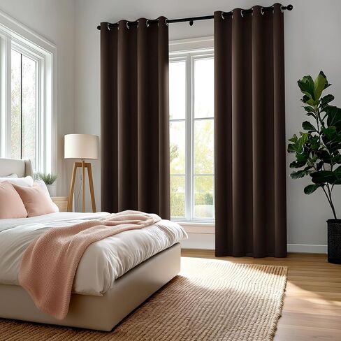 Deconovo 100% Blackout Curtains for Bedroom & Home Theater, Grommet Drapes with Black Backing & Thermal Insulation, Navy, 52W x 84L Inch, 2 Panels, Sleep, Work & Total Privacy in Saudi Arabia