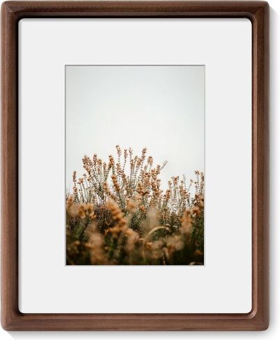 Axeman 18x24 Frame, Solid Walnut Wood Frame with Tempered Glass, Rounded Corner 18 x 24 Poster Frame with Mat for 16x20, Horizontal & Vertical Wall Display, Hanging Hardware Included in Saudi Arabia