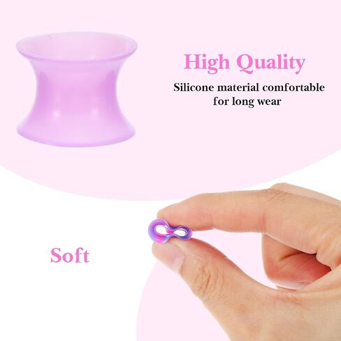 120 Pcs Silicone Ear Gauges, 2g/0g/00g Flexible Ear Tunnels Gauges Soft Expander Stretching Ear Plugs Tunnels Colorful Double Flared Flesh Ears Piercing Jewelry for Men Women in Kuwait