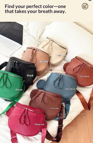 DIHKLCIO Black Crossbody Bags for Women Bum Bag Large Leather Sling Womens Purses with Studded Coin Purse in Saudi Arabia