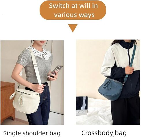 DIHKLCIO Black Crossbody Bags for Women Bum Bag Large Leather Sling Womens Purses with Studded Coin Purse in Saudi Arabia