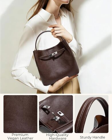 Micmores Crossbody Bag for Women, Pebbled Vegan Leather Bucket Handbag with Pouch, Versatile Shoulder Purse in Saudi Arabia