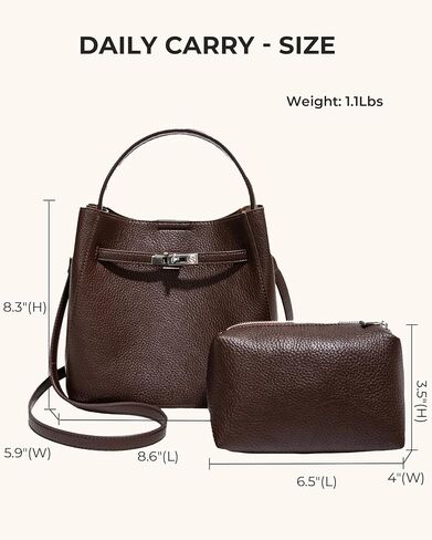 Micmores Crossbody Bag for Women, Pebbled Vegan Leather Bucket Handbag with Pouch, Versatile Shoulder Purse in Saudi Arabia