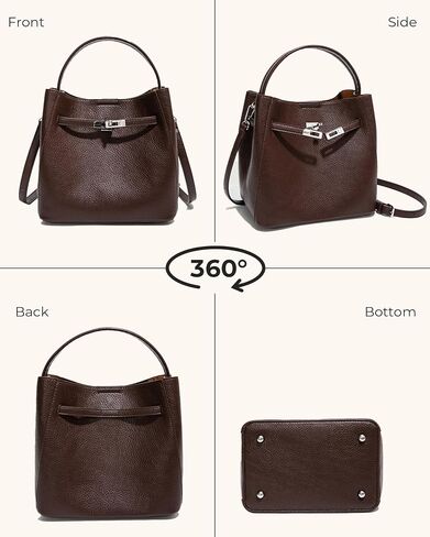 Micmores Crossbody Bag for Women, Pebbled Vegan Leather Bucket Handbag with Pouch, Versatile Shoulder Purse in Saudi Arabia