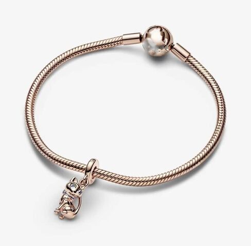 Rose Gold Pet Cat Dangle Charm 925 Sterling Silver Pendant,Jewelry Bead Gift for Women Bracelet&Necklace in Saudi Arabia