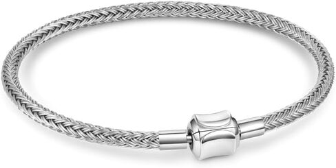 GNOCE Basic Charm Bracelet W/2PC Stoppers Gift for Tween Women Valentine in Kuwait
