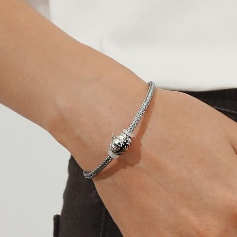 GNOCE Basic Charm Bracelet W/2PC Stoppers Gift for Tween Women Valentine in Kuwait