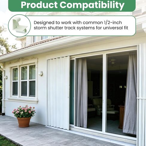 5-Pack HV Shutter Holdback Clips, Hurricane Storm for Accordion Shutters Hardware Window Locking Clip, Accordion Hurricane Window Clips for 1/2" Accordion Shutter Track in Saudi Arabia