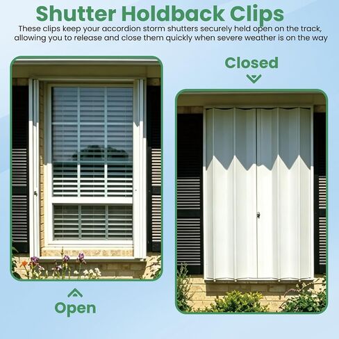 5-Pack HV Shutter Holdback Clips, Hurricane Storm for Accordion Shutters Hardware Window Locking Clip, Accordion Hurricane Window Clips for 1/2" Accordion Shutter Track in Saudi Arabia