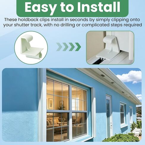 5-Pack HV Shutter Holdback Clips, Hurricane Storm for Accordion Shutters Hardware Window Locking Clip, Accordion Hurricane Window Clips for 1/2" Accordion Shutter Track in Saudi Arabia