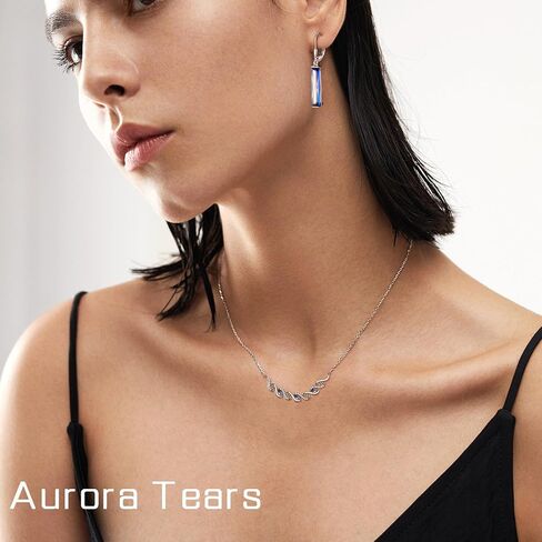 Mystic Topaz Pendant Necklace Dangle Earrings - Women 925 Sterling Silver Mystic Rainbow Pendant NecklaceRectangle Fire Topaz Leverback Drop Earring Dangling Jewelry in Saudi Arabia